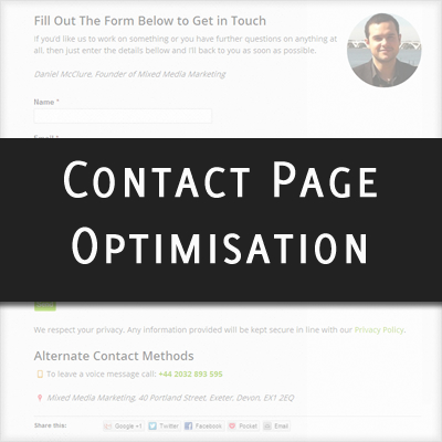 Contact Page Optimisation Tips