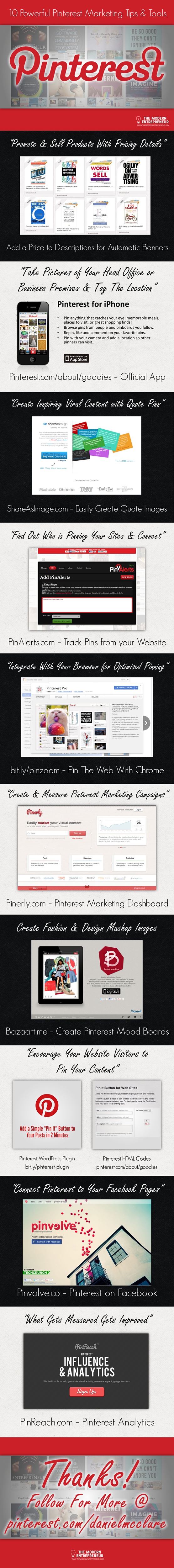 Pinterest Marketing Tools Infographic